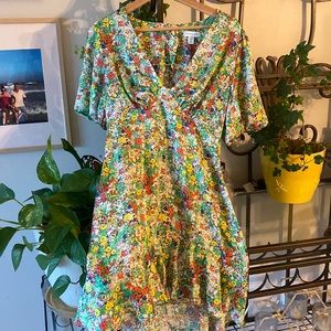 Green Floral TopShop Dress